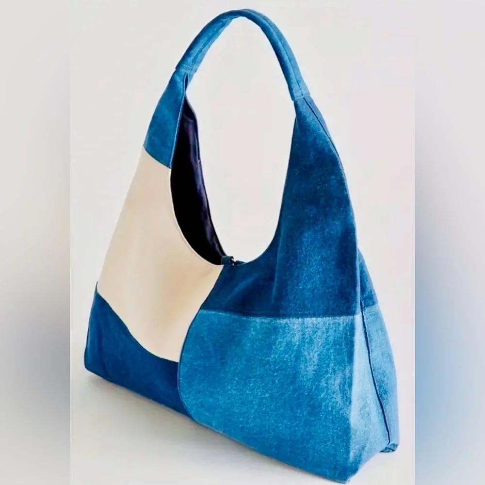 Stylish Blue and Cream HOBO Women's Bag